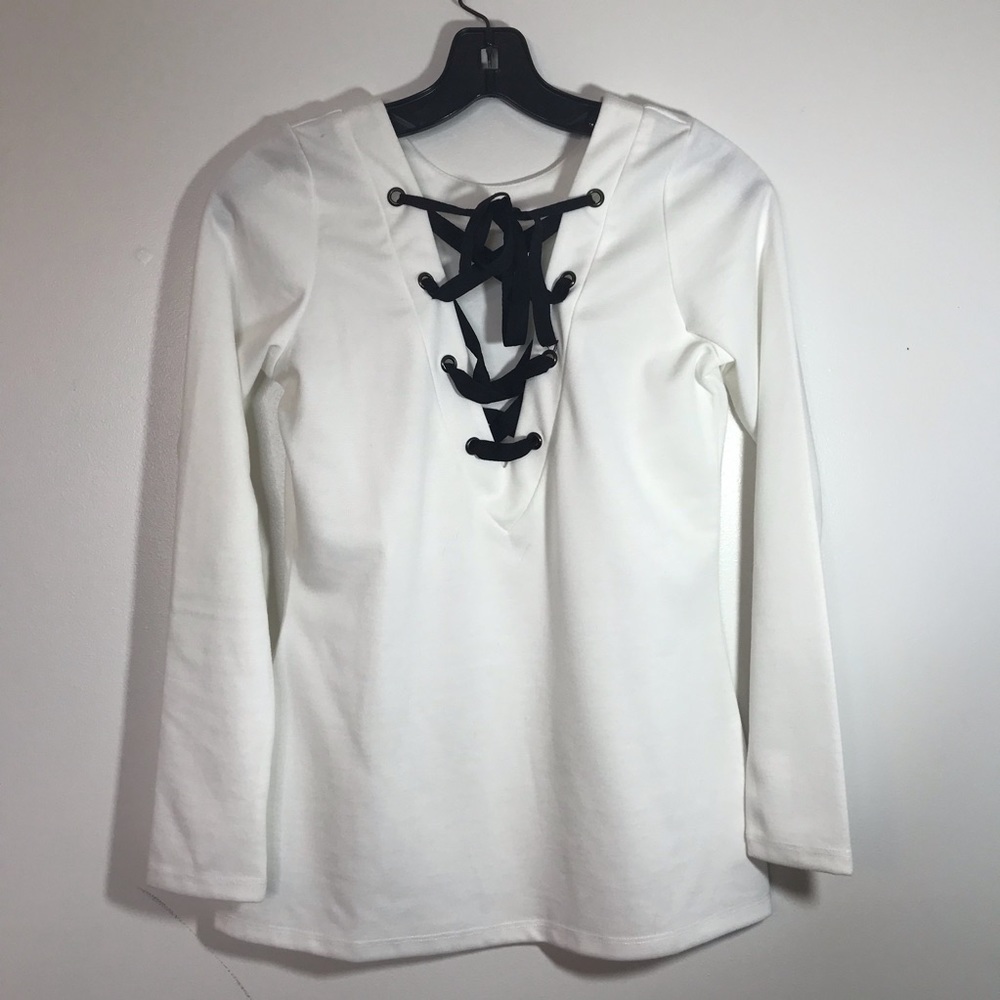 House of Wallace Laceup Top